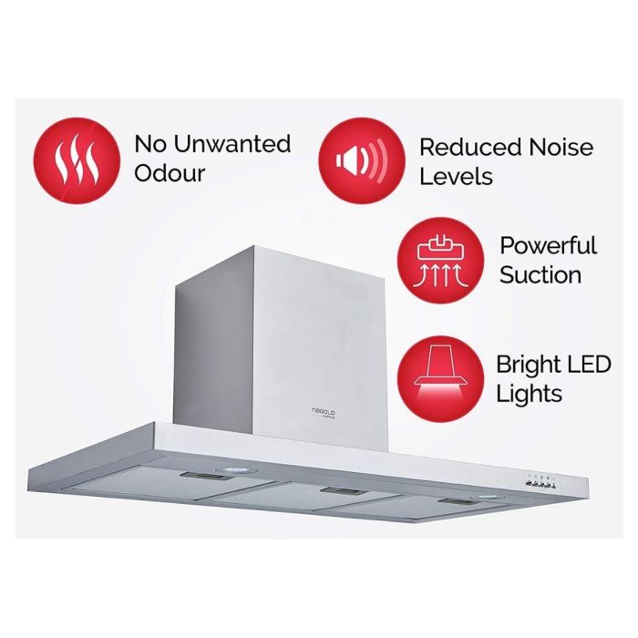 Hafele 90 cm Wall Mounted Chimney FM Series NEBEL INOX 90 – Chimneykart